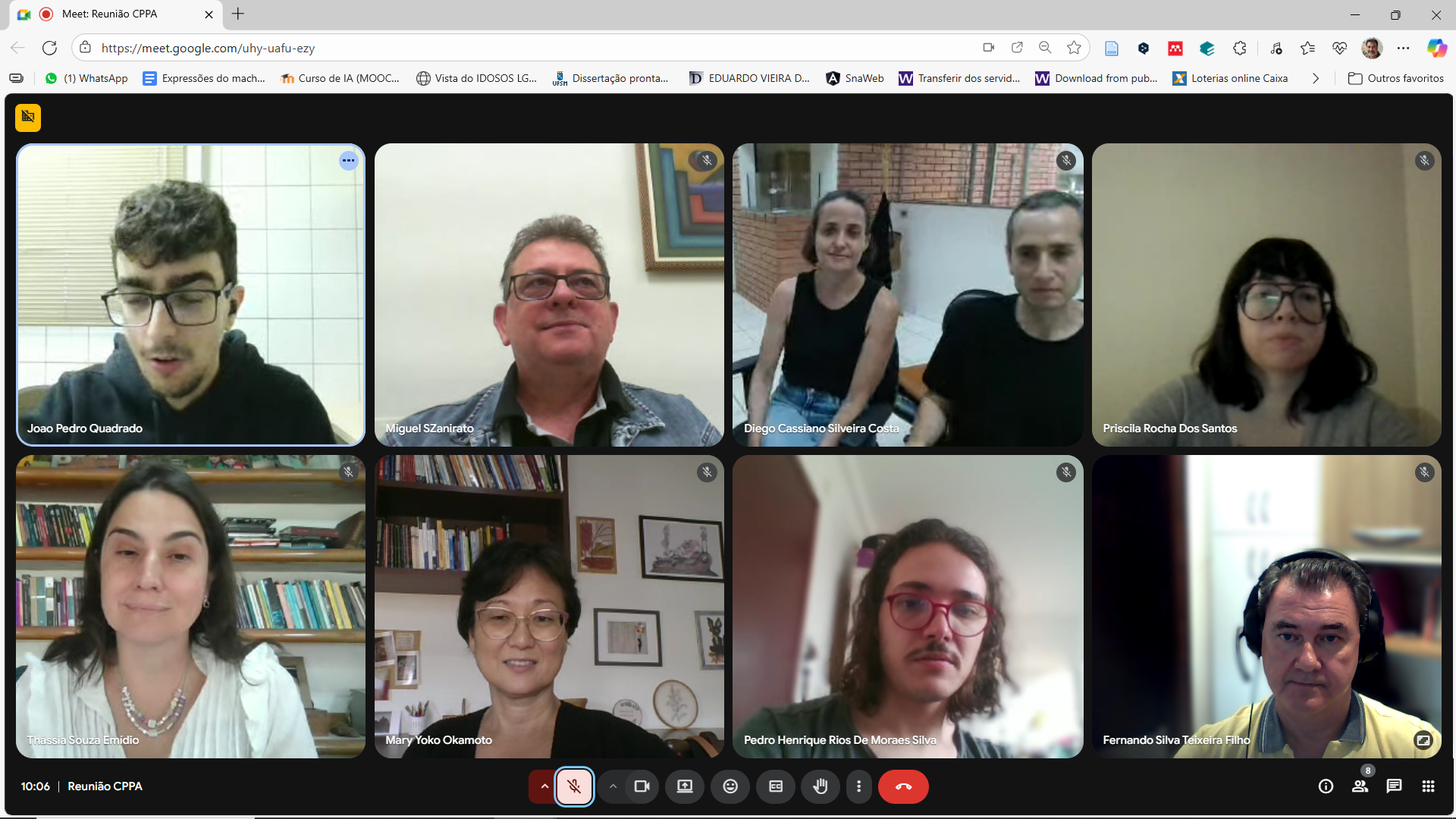 Foto 1 da notícia de título: Reunião para demonstração do Sistema de Psicologia do CPPA da UNESP, Campus de Assis, no portal do Grupo de Banco de Dados (GBD) - UNESP/IBILCE - São José do Rio Preto